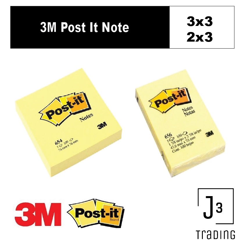 3M Postit Notes 3x3 / 2x3 (Original) Shopee Malaysia
