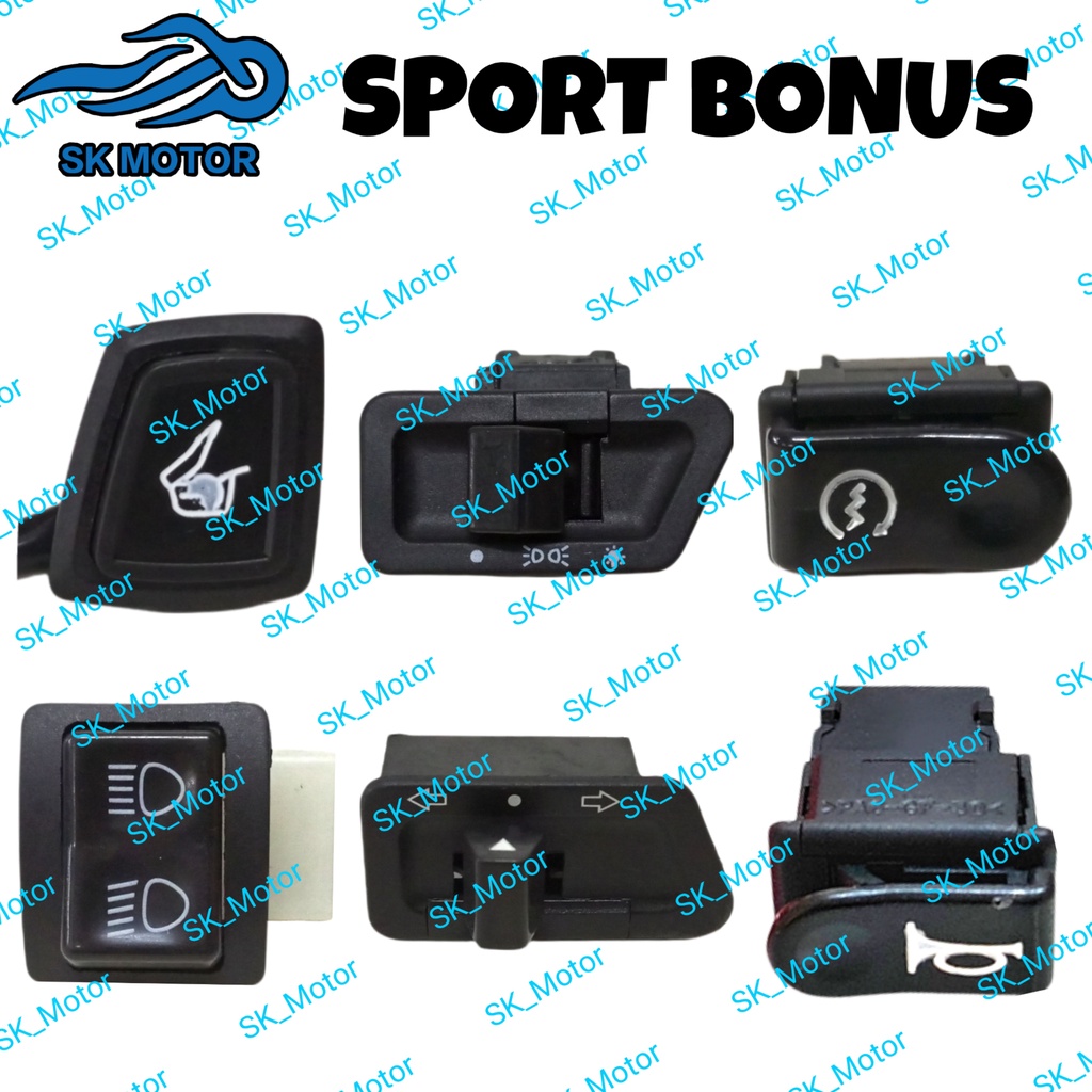SYM SPORT BONUS Button Starter Horn Hi Low Signal On Off Seat Cover ...