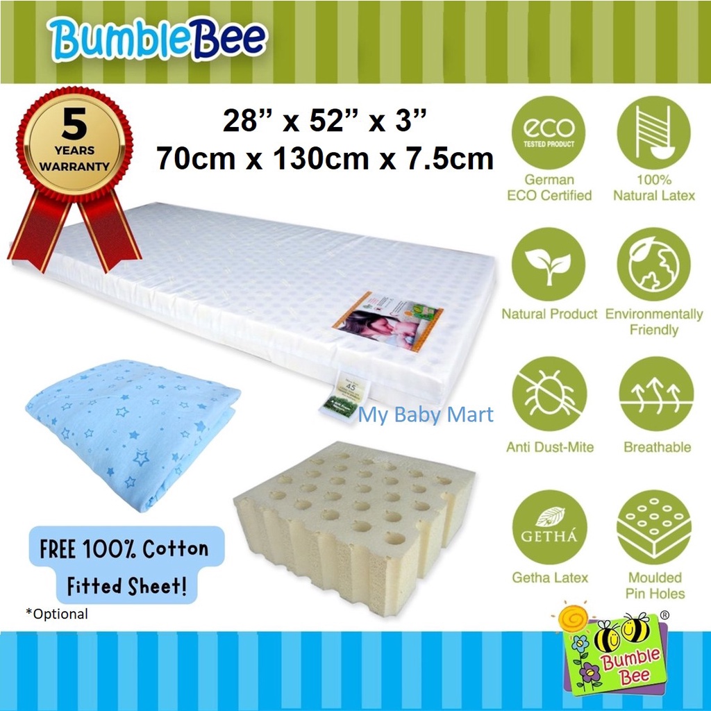 Bumble Bee Getha Latex Baby Cot Mattress 28