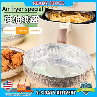30pcs Foil Pans Air Fryer Tin Foil Plate Household Oil-absorbing Paper Pad  Bowl Aluminum Foil Cooking Oven Square Pad Paper