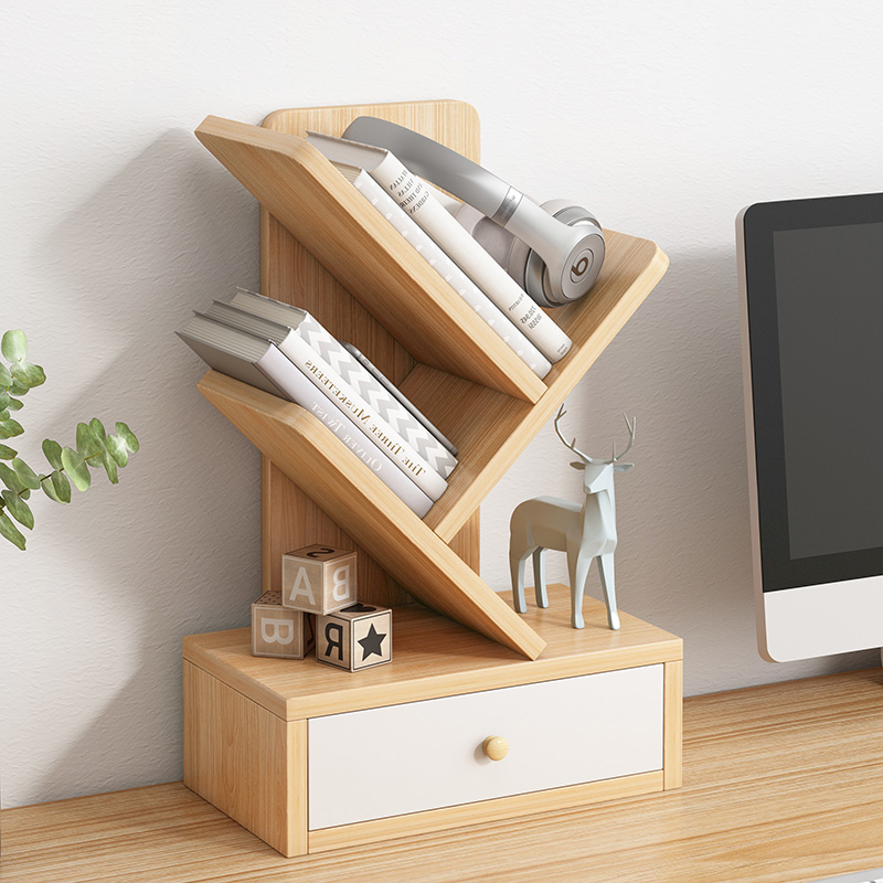 Bookshelf simple table shelf book tabletop collection finishing ideas ...