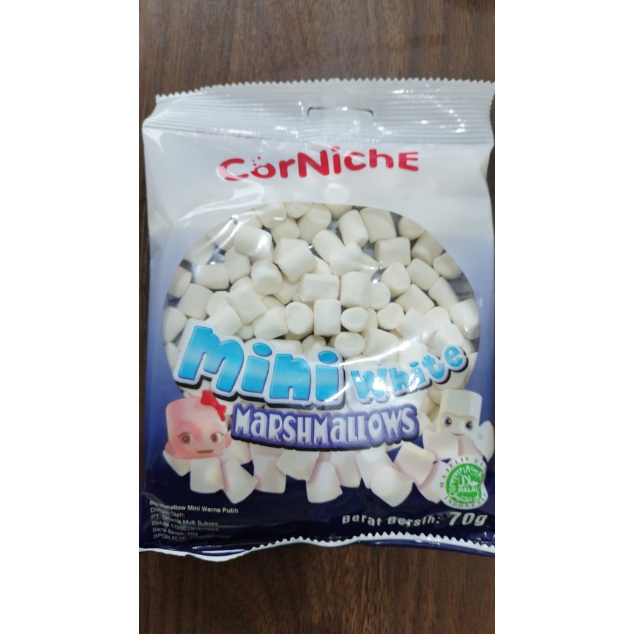 Corniche MINI WHITE/ TEDDY MARSHMALLOW 70GR HALAL IMPORT Candy Shopee