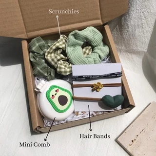 Surprise Gift Box Set/Scrunchies/Pocket Mirror/Mini Comb/Hair clip/Hairband/Friendship Birthday Christmas Gift Box Idea