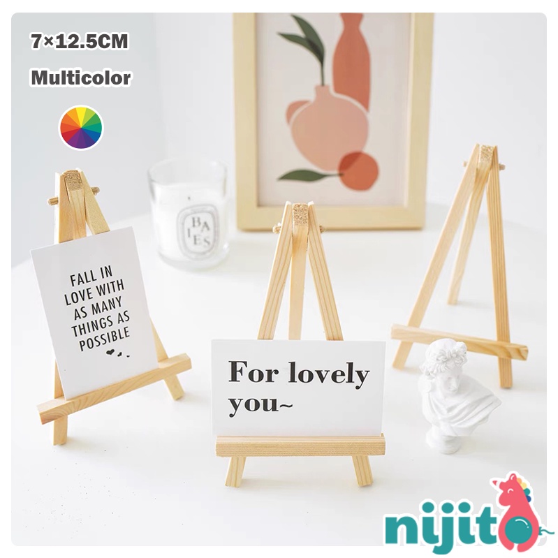 Nijito Mini Pine Wooden Easel Stand Tripod Art Holder Stretched