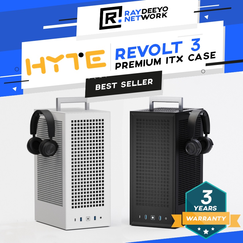 Hyte Revolt 3 Premium ITX Small Form Factor Case [Tool-less Side Panels ...