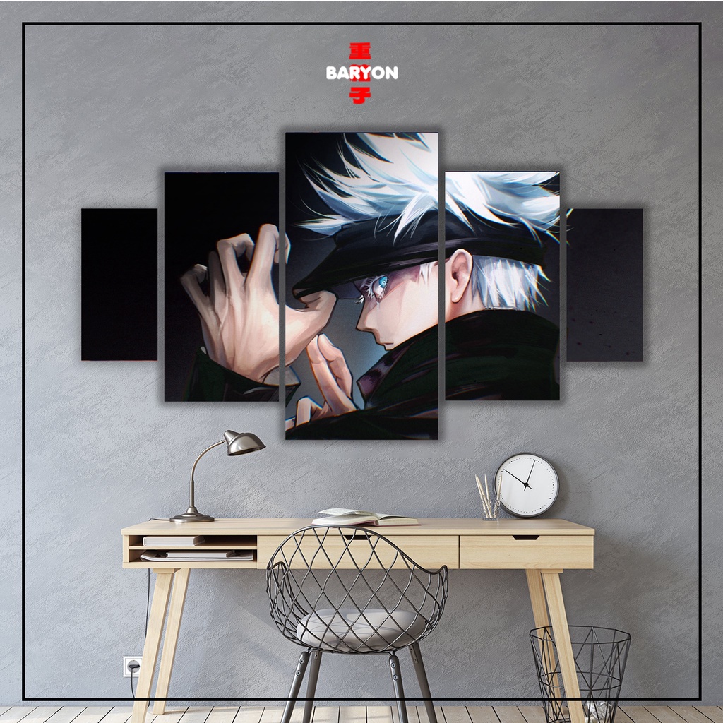 HIASAN DINDING KAYU Baryon Wall Decor SATORU GOJO JUJUTSU KAISEN 1 Set ...