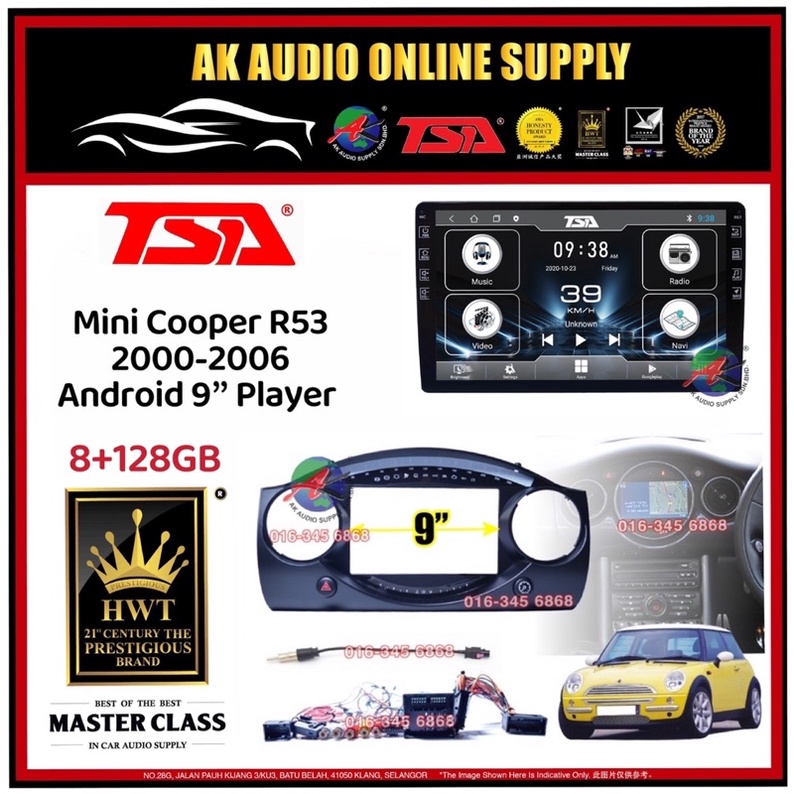 🎁Free AHD Camera🎁8Ram + 128GB DSP 4G Carplay TSA Mini Cooper R53 2000