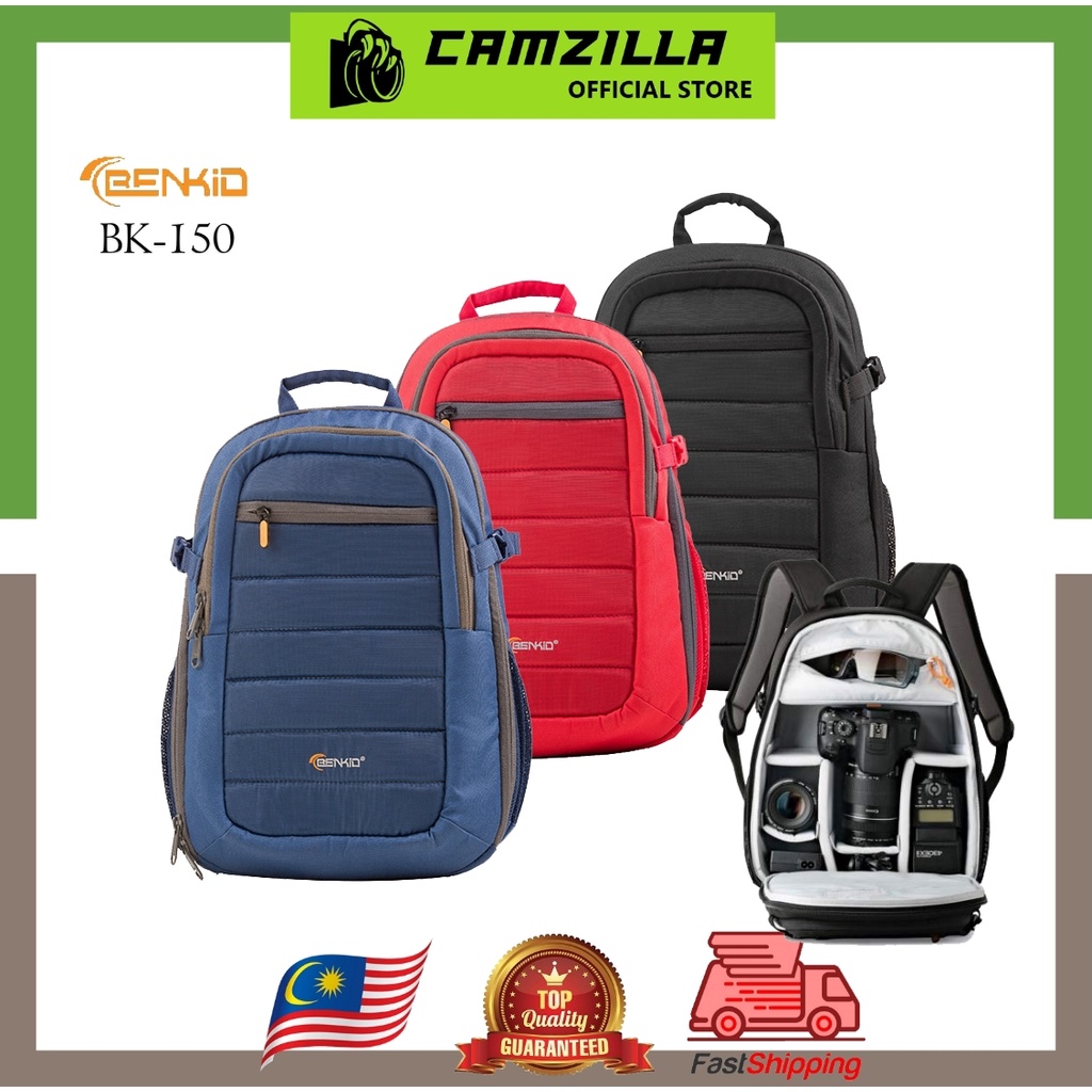 BENKID Tahoe BP150 DSLR Camera Backpack Black Red Blue Mica