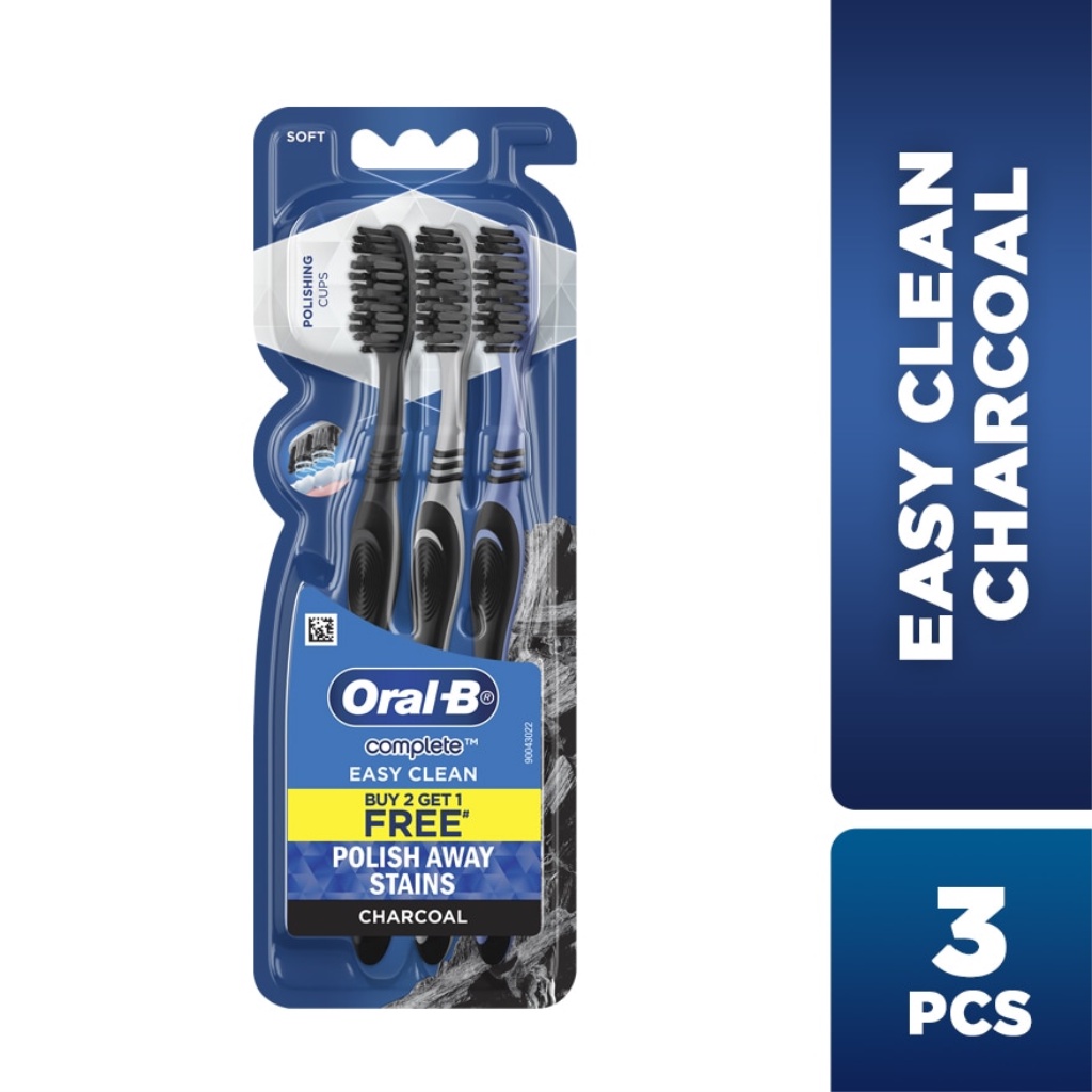 ORAL-B Easy Clean Charcoal Toothbrush 3S | Shopee Malaysia