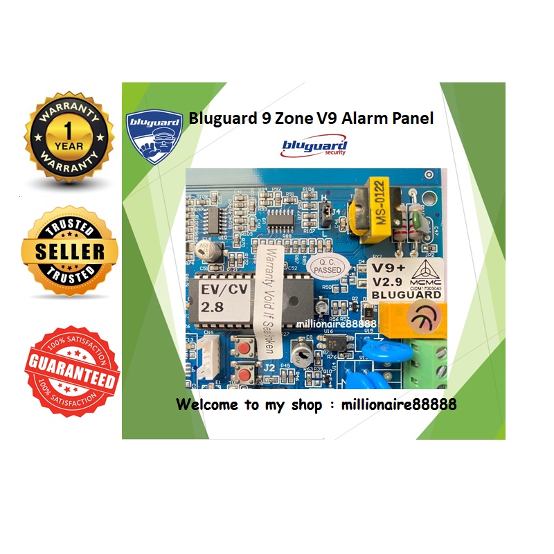 Bluguard V9 Voice 9 Zone Alarm Panel Motherboard Alarm System