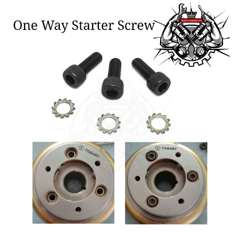 Screw One Way 1way 1 way Starter Magnet Skru Ikat with Lock washer ...