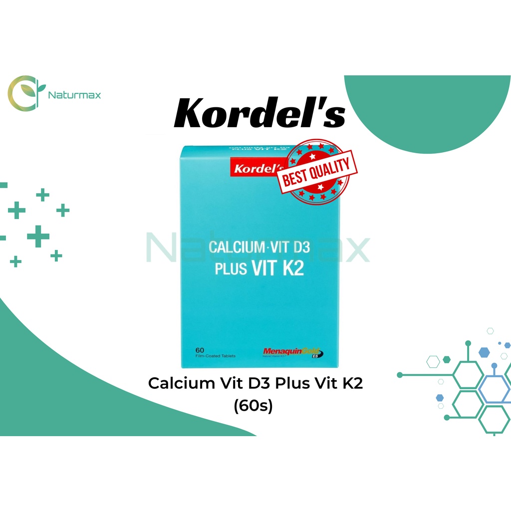 [READY STOCK] Kordel's Calcium Vit D3 Plus Vit K2 (60s) Shopee Malaysia
