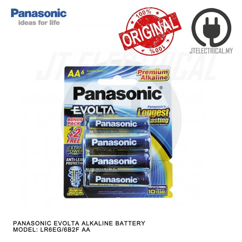 Panasonic Evolta Alkaline Aa 6 Piece Pack Battery Shopee Malaysia 4137