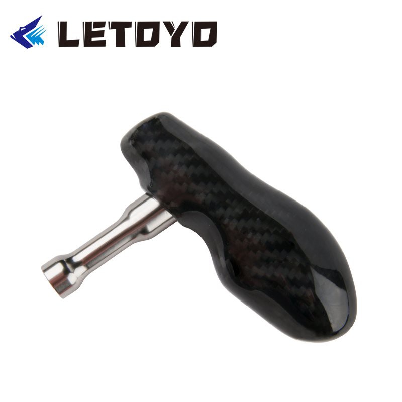 Hot sale】LETOYO DKB019 Fishing Reel Power Handle Knob T Bar Carbon Fiber  Rocker Grip Knob Length 100mm for Daiwa Shiman