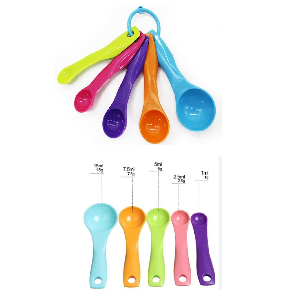 Plastic measuring spoon set, kitchen utensils, measuring spices, fish