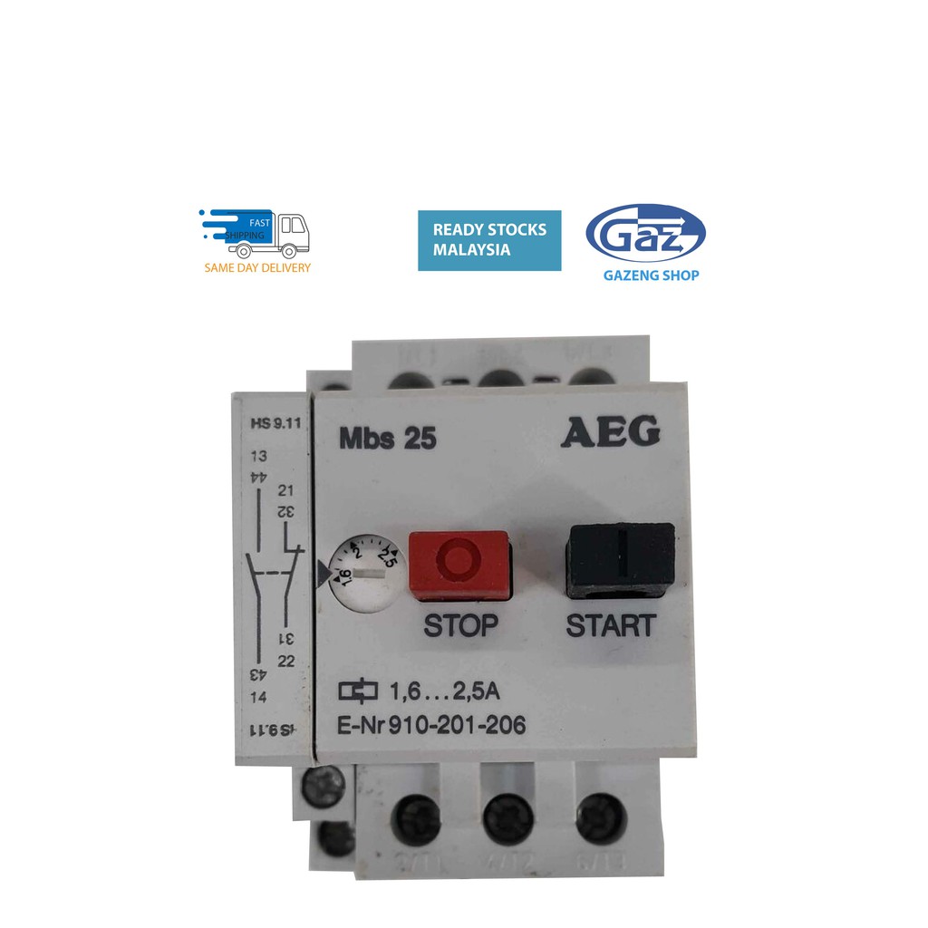 Disjoncteur Moteur AEG MBS25 Référence 910-201-204-00 - Neuf, Origine Allemagne