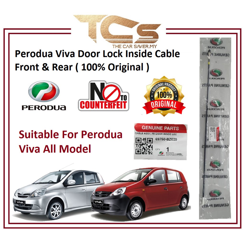 Perodua Viva Door Lock Inside Cable Front & Rear ( 100 Original