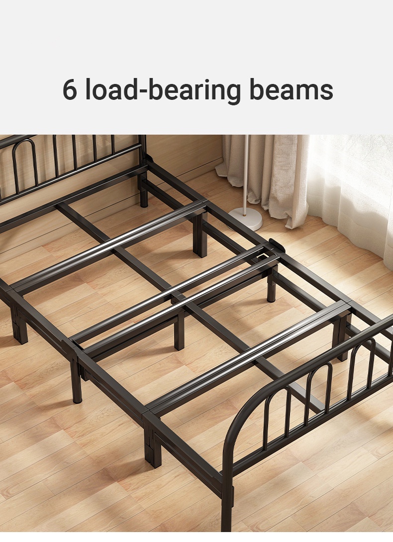 Katil Lipat Pemasangan Percuma Single Bed Frame Thickened Steel Folding ...