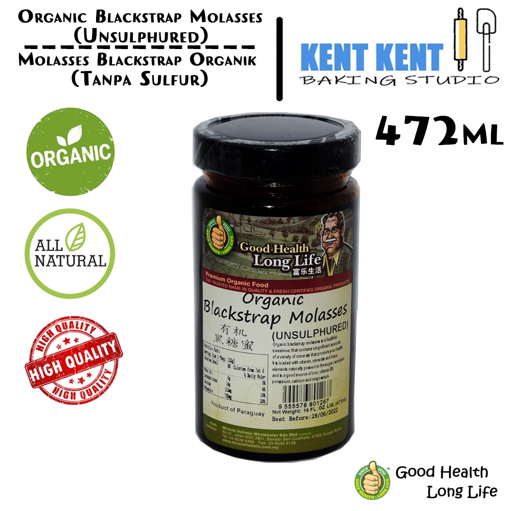 GOOD HEALTH LONG LIFE Organic Blackstrap Molasses (Unsulphured