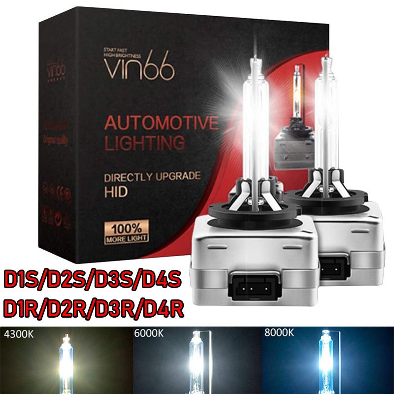 Upgrade Your Lights! 2x OEM D1S HID Xenon Bulbs – Choose Your Color: 4300K To 12000K (35W, 12V)