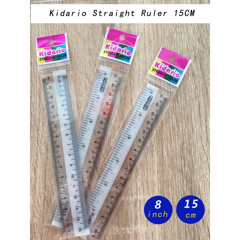Kidario Transparent Straight Plastic Ruler 15cm | Shopee Malaysia