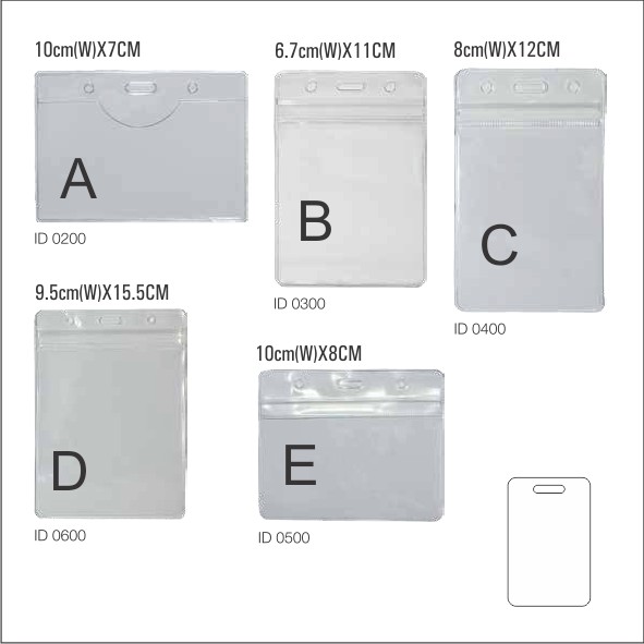 100's ID CARD HOLDER 0200/0300/0400/0500/0600 ID CARD CASING | Shopee ...