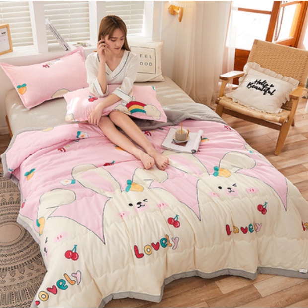 140cm x 200cm Single Size Blanket (Lovely Rabbit) Selimut Tilam Bed ...