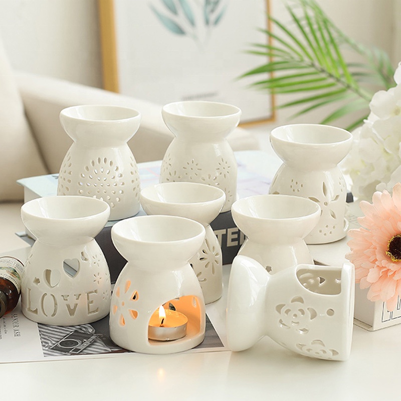 Ceramic TeaLight Candle Holder Oil Burner Essential Oil Incense Aroma Diffuser Wax Melt