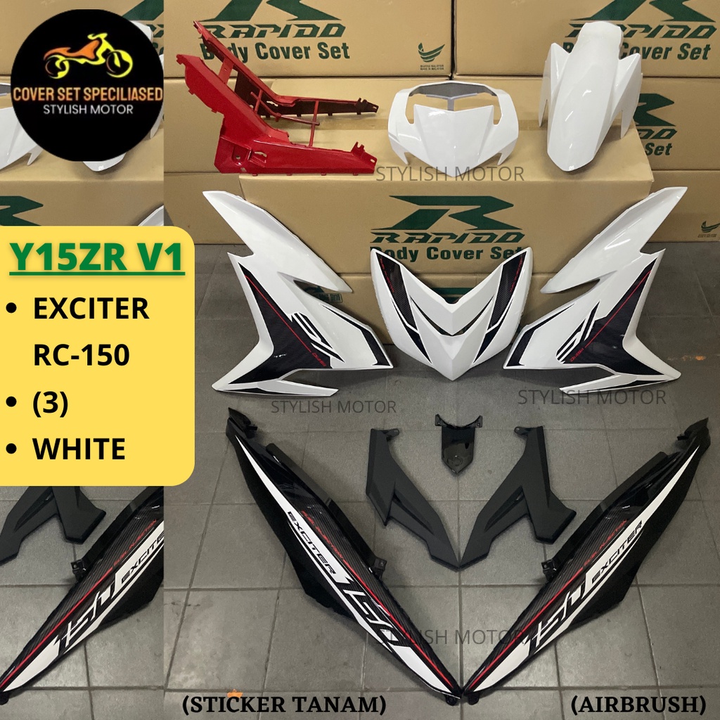 (STICKER TANAM/AIRBRUSH) RAPIDO COVER SET Y15 Y15ZR V1 V2 EXCITER RC