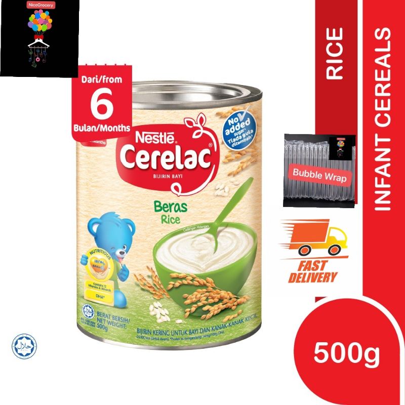Nestle Cerelac Rice 500g/Tin （6Bulan）Exp：03/2024 | Shopee Malaysia