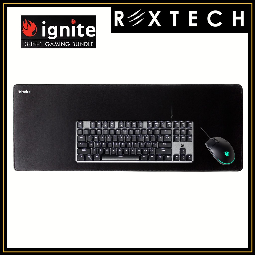 TECWARE Ignite Gaming Bundle (Keyboard + Mouse + Mousepad) Shopee
