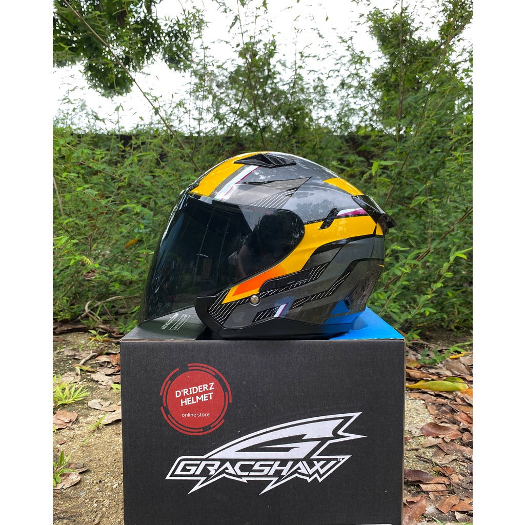 Gracshaw Helmet G535 Gennex Honda Vcruz Open Face Motosikal Helmet