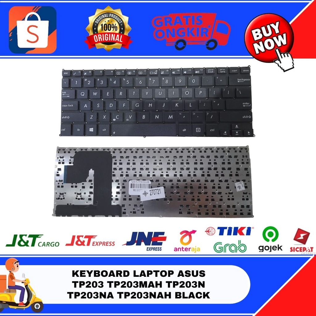 Asus TP203 TP203MAH TP203N TP203NA TP203NAH BLACK LAPTOP KEYBOARD ...