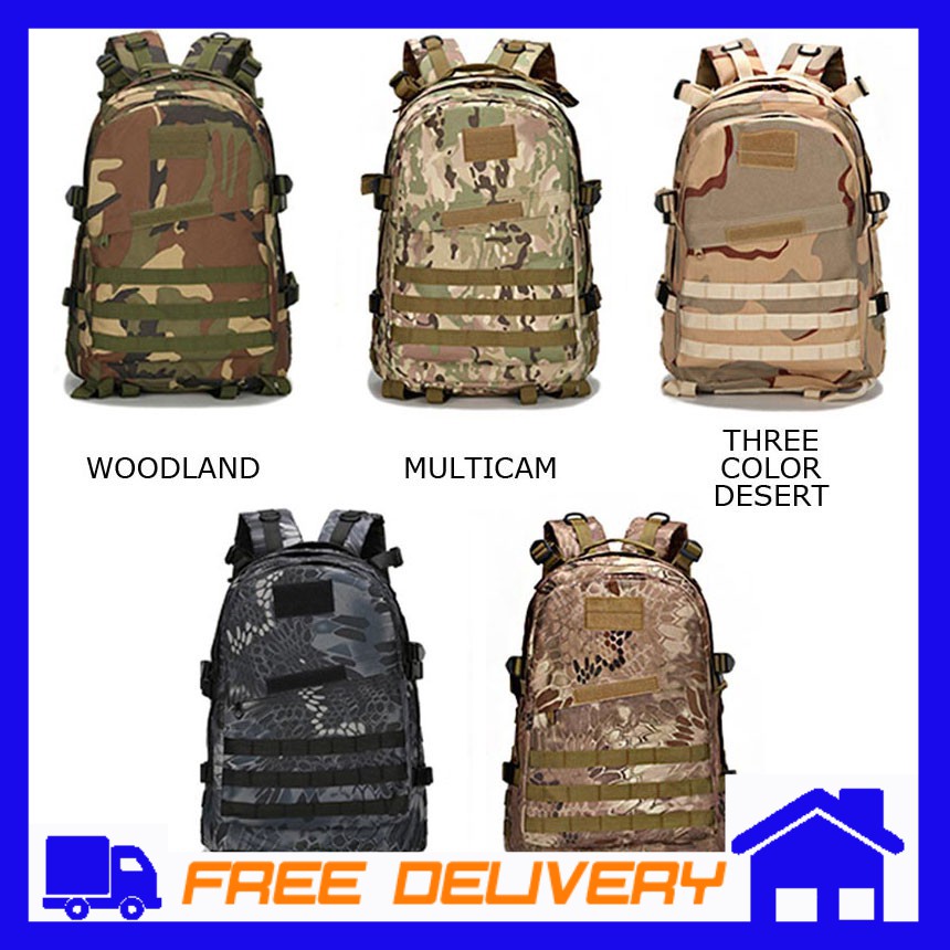 Army Military 3D PUBG Level 3 Attack Tactical Backpack 40L Bag Beg Sandang Galas Askar Soldier Backpack Bag Shopee Malaysia