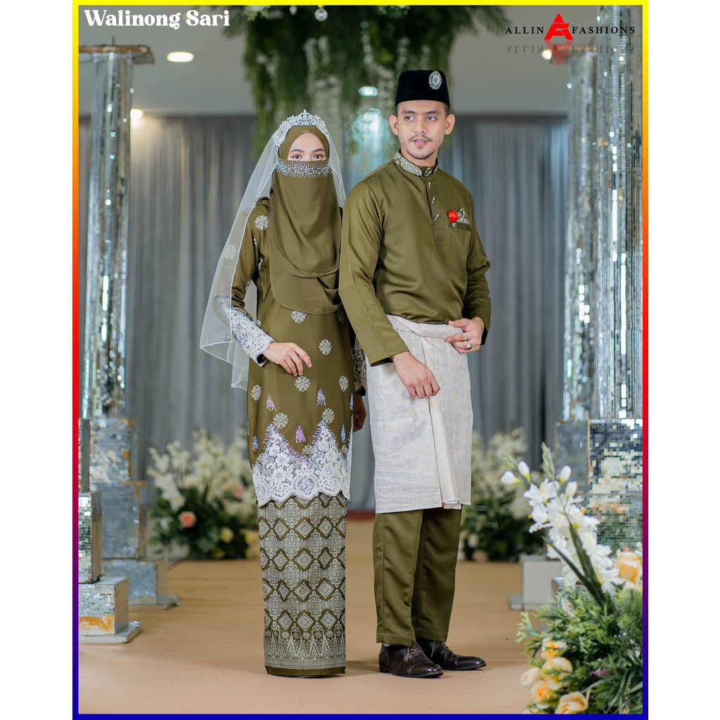 SET NIKAH/TUNANG KURUNG MODEN SONGKET WALINONG SARI+BAJU MELAYU JEBAT ...