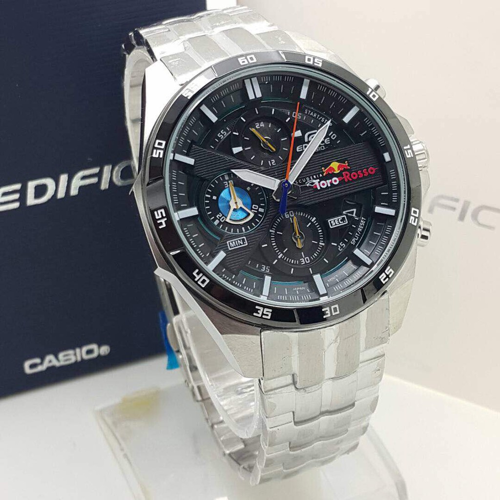 Casio Edifice EFR 556 Series All Function Fashion Men Leather Stainless Steel Watch