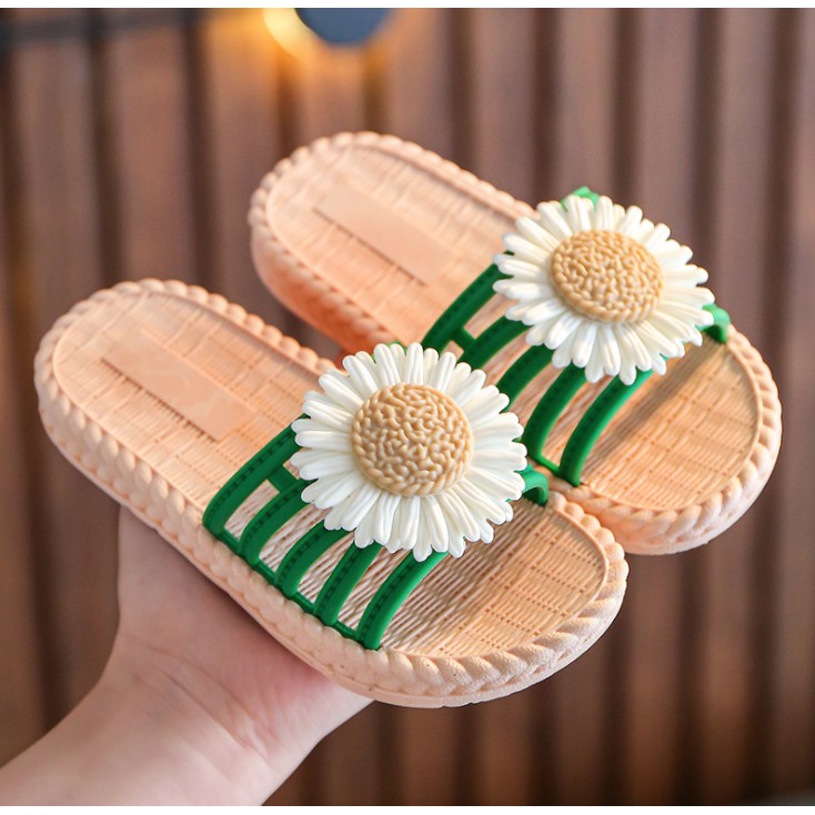 Baby girl slipper with chrysanthemum pattern (4 colors) Shopee Malaysia