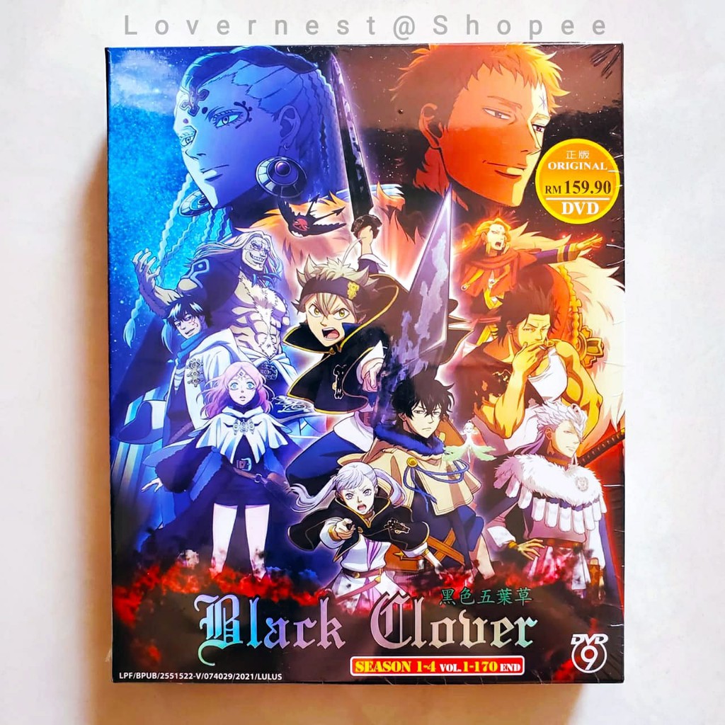 Anime DVD Black Clover 黑色五叶草Season 1-4 Vol. 1-170 End | Shopee Malaysia