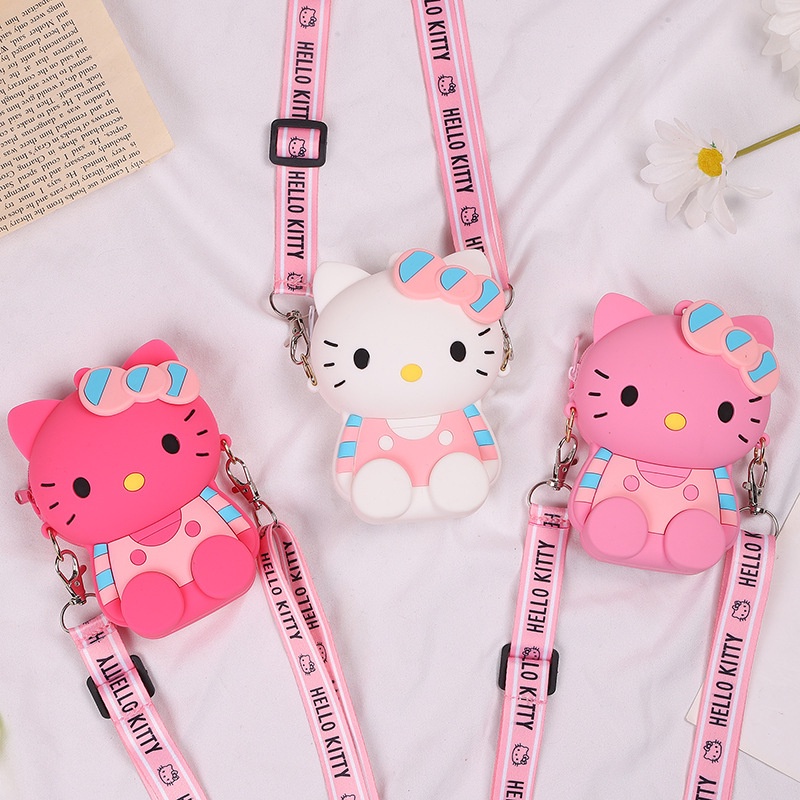 Cute Kitty Bag Girl Shoulder Bag Coin Purse Mini Cartoon Silicone Bag ...
