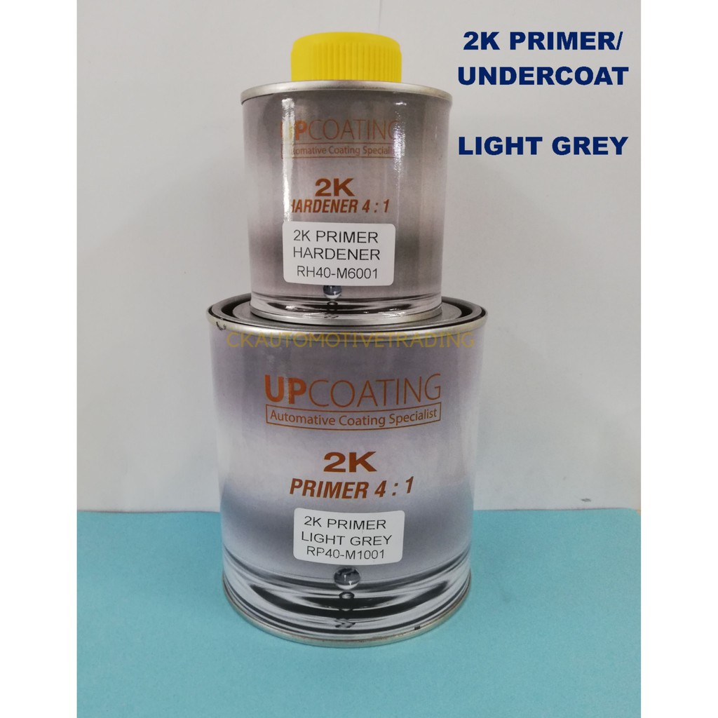 UP COATING 2K PRIMER /UNDERCOAT LIGHT GREY WITH HARDENER SET Shopee