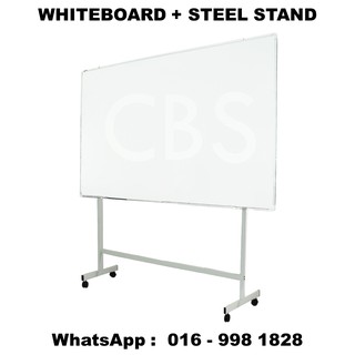 Aluminium Frame Magnetic Whiteboard Papan Putih Steel Stand Writing ...