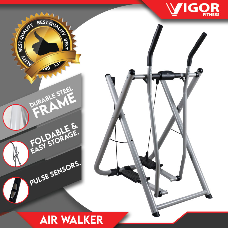 Air Walker Elliptical Glider Machine Sports Fitness Exercise Trainer Foldable Air Walker with