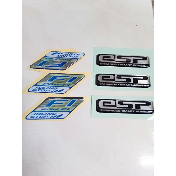 Honda PSM fi idling stop and esp emblem stickers | Shopee Malaysia