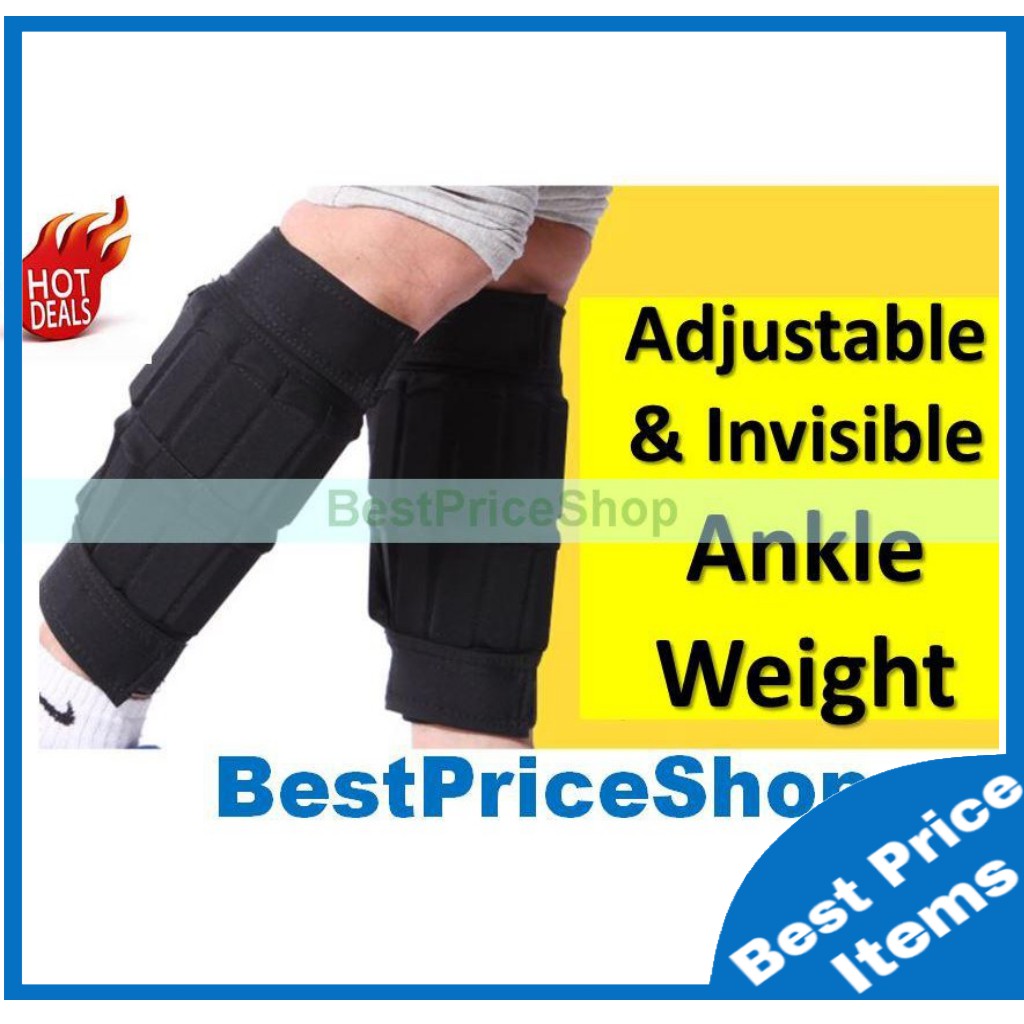 BPS 6kg (2 x 3kg) Adjustable & Invisible Steel Bars Ankle Weight Wrist