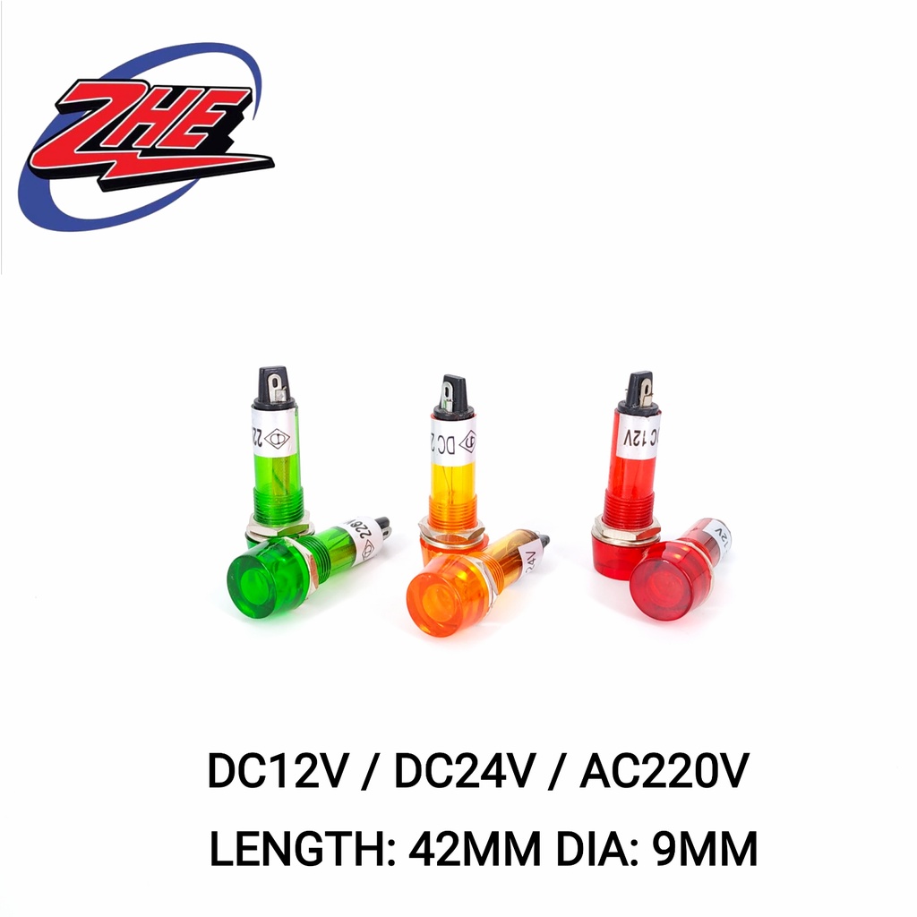 AC220V DC12V DC24V MB-233 MINI NEON LAMP INDICATOR LAMP PILOT LAMP ...