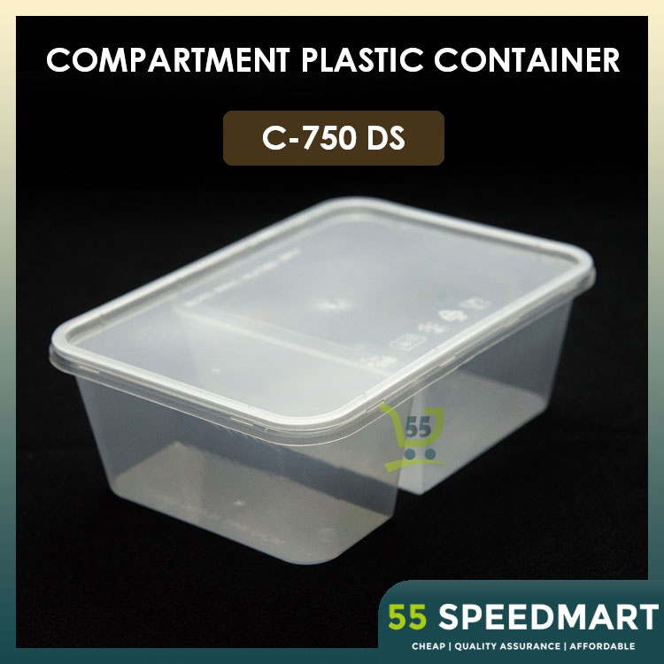 𝟱𝟱𝗦𝗣𝗘𝗘𝗗𝗠𝗔𝗥𝗧 750DS 750ML DS 2 COMPARTMENT RECTANGULAR CONTAINER WITH LID ...