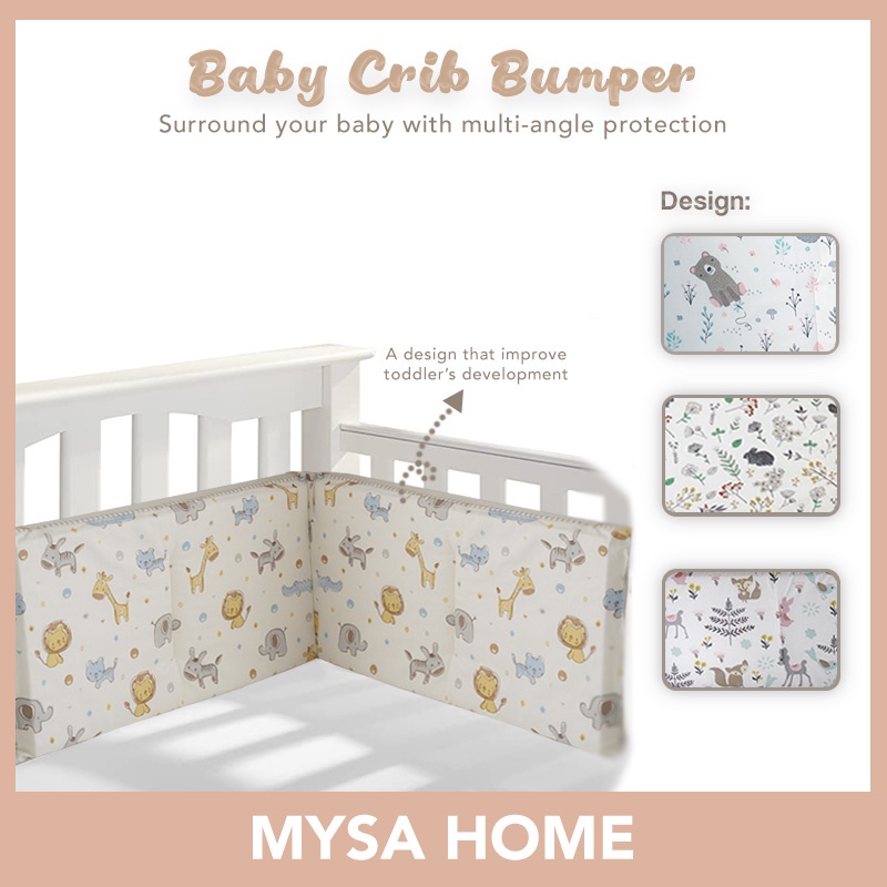 Ready Stock Premium Baby Crib Bumper Baby Bedding Set Newborn Crib