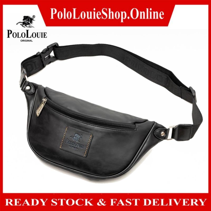 Original Polo Louie S Luxury Leather Men Waist Pouch Bag Stylish Crossbody Bag Chest Bag Fanny Pack Shopee Malaysia