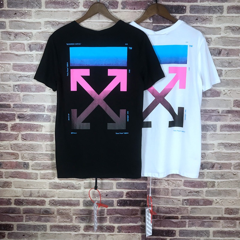 OFF WHITE TEE color gradient off white t shirt Shopee Malaysia