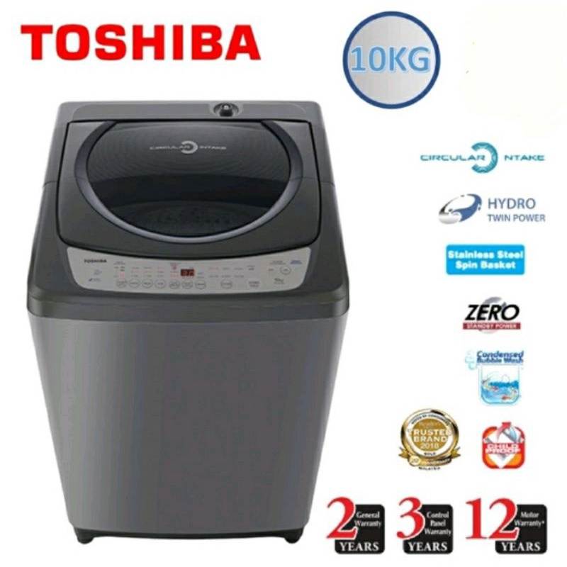 toshiba awh1100gm 10kg top load washing machine